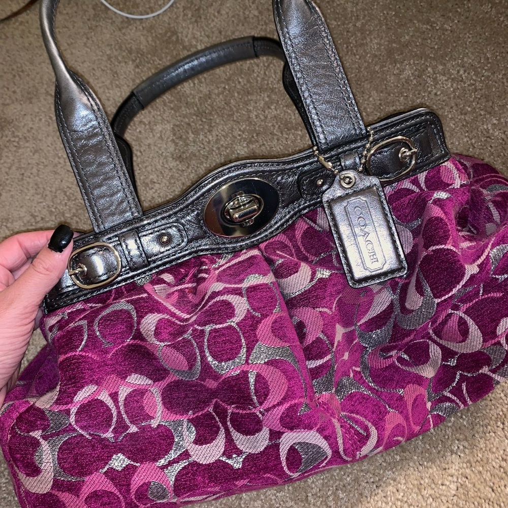 Magenta Large Coach Bag